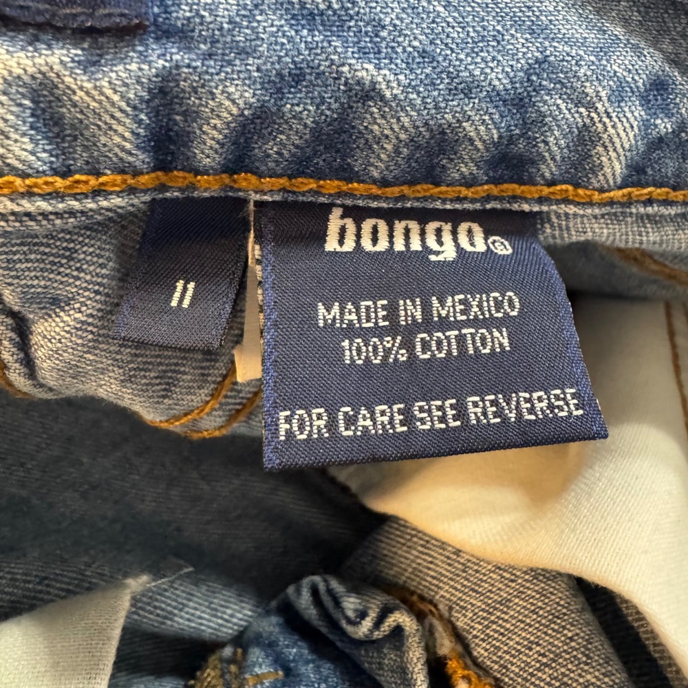 Vintage Y2K Bongo Wide Waist Hipster Denim Skirt Size 11 - Picture 5 of 6